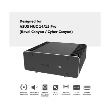 Akasa kabinet for maximal køling af NUC fanless