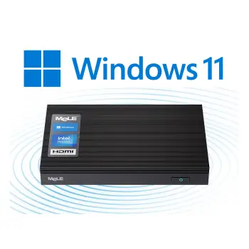 Fanless micro-PC Quieter 4C med Windows 11 Pro