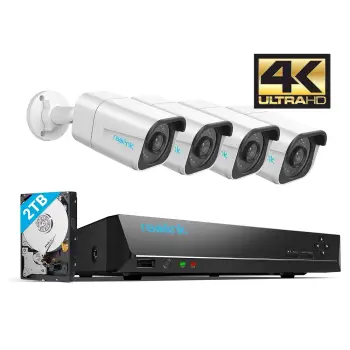 Reolink NVR sæt med 4 stk. 4K PoE kameraer